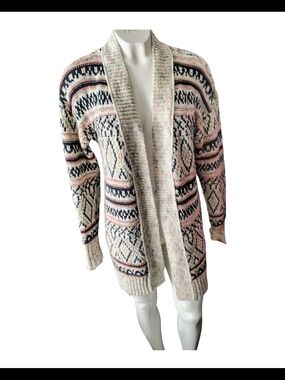 Mossimo Supply Co. Cream Open-Front Cardigan Boho Y2k